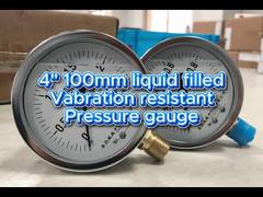 4 "100 مم 0 ~ 2.5MPa / 0 ~ 1MPa حافظة من الكروم وإطار من الكروم،