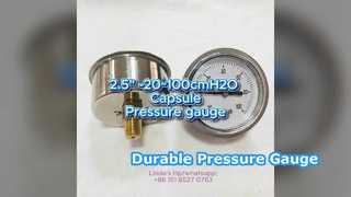 2.5 "60 مللي متر-20 ~ 100cmH2O حافظة غير قابلة للصدأ + وصلة نحاسية