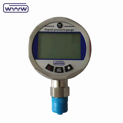 دقة 0.2%Fs القاع 80mm هيدروليكية مقياس ضغط المياه الرقمي