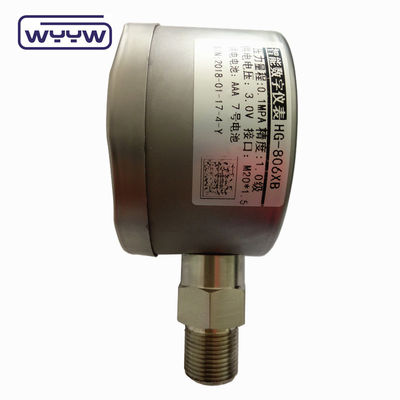 دقة 0.2%Fs القاع 80mm هيدروليكية مقياس ضغط المياه الرقمي