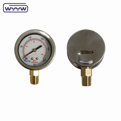 1/8 &quot;NPT مقياس ضغط مصغّر ضاغط الهواء مقياس المياه الهيدروليكي