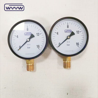 4 بوصة عامة CL1.6 المياه والهواء مقياس الضغط 1/2 &quot;بسب 10بار 16بار بوردون أنبوب 100mm مقياس الضغط