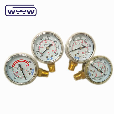 مقياس الضغط التجاري جهاز ضبط الضغط استخدام غاز طبيعي 50mm مقياس ضغط المورد كربون ثاني أكسيد