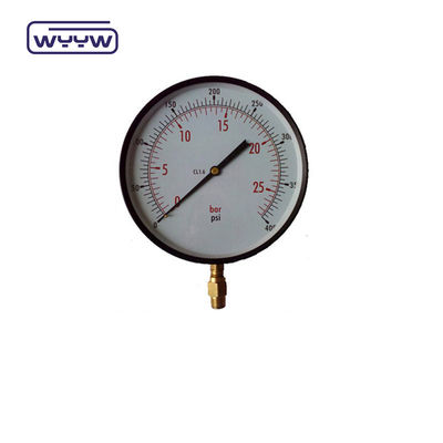 مقياس ضغط من الفولاذ الأسود 150mm M20X1.5 نوع المسمار