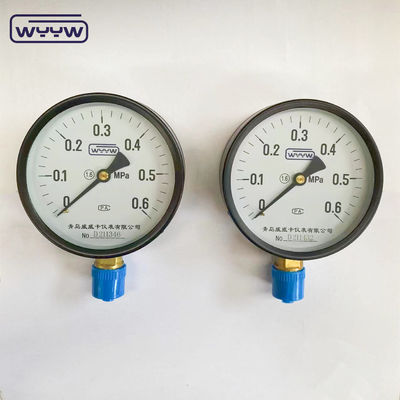 أسفل 1/2 &quot;بسب CE 100mm عادي المتوفرة OEM مقياس الضغط المعايرة