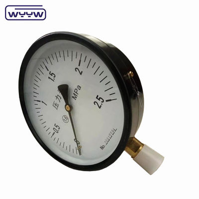 نوع أنبوب بوردون 1.6MPa 6 بوصة مقياس القوة من الحديد الأسود لجهاز قياس الضغط 150mm