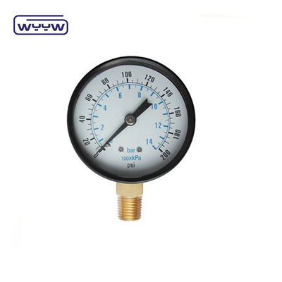تستخدم لقياس أجهزة 60mm الاقتصادية 0-10بار الهواء مقياس الضغط الجوي