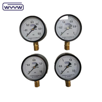 القضية الصلبة السوداء العامة 100mm القاع القياسي M20X1.5 ضغط الأنبوب بوردون 1.6 mpa