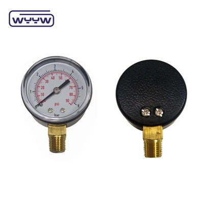 OEM 50mm قطر 0-15 PSI 0-1 بار 1/4 NPT مقاييس الضغط