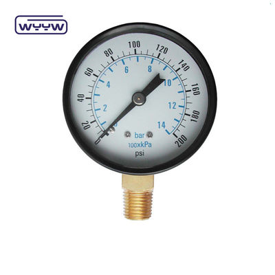WYYW 100mm الحديد الحاجز MS القاع الاتصال مانومتر 16بار