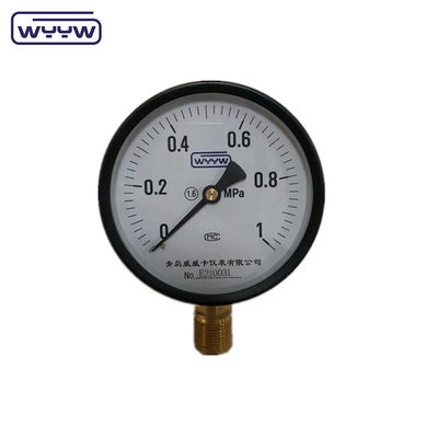 مقياس ضغط أنابيب المياه مصنع 100mm 4 بوصة M20X1.5 الفولاذ الأسود السعر الرخيص مقياس ضغط 20 psi