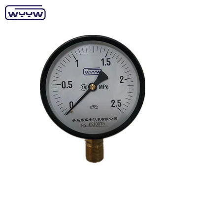 مقياس ضغط أنابيب المياه مصنع 100mm 4 بوصة M20X1.5 الفولاذ الأسود السعر الرخيص مقياس ضغط 20 psi