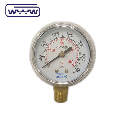 سعر المصنع 0-4000psi المكروم للاستخدام الطبي بدون دخول قاع النفط مقياس ضغط أسطوانة الأكسجين المكروم 50mm