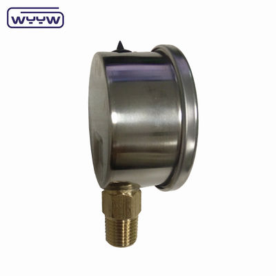 -30inHg المقياس المركب الفراغ الزيت ملء الاتصال السفلي 1/4 &quot; Bsp 2&quot; مقياس الضغط