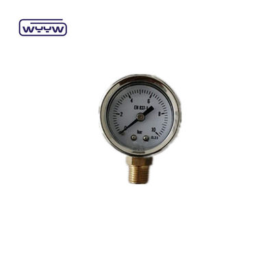 40mm عدادات ss304 نوع مؤشر الحالة بورودون أنبوب عمودي 0-10bar /psi مقياس ضغط مليء بالزيت 1-1/2