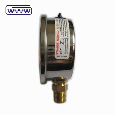 ربط نحاس عالي الجودة 1/4 &quot;BSP بار مزدوج المقياس Psi EN837-1 دقة 1.6 مقياس ضغط مملوء بالسائل