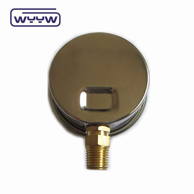 ربط نحاس عالي الجودة 1/4 &quot;BSP بار مزدوج المقياس Psi EN837-1 دقة 1.6 مقياس ضغط مملوء بالسائل