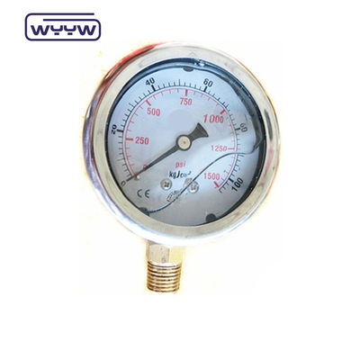 1/8 &quot;NPT مقياس ضغط الاتصال السفلي 1.5&quot; مقياس اختبار ضغط الزيت 40mm