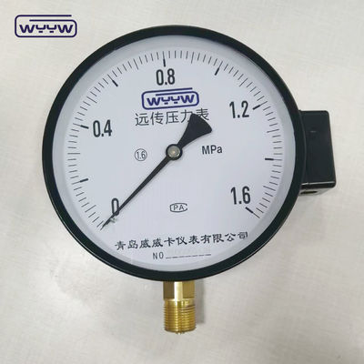 1.6MPa الحديد الأسود 1/2&quot;بسب M20X1.5 6 بوصة الاتصال الكهربائي مقياس ضغط مقياس ضغط مزدوج السعر