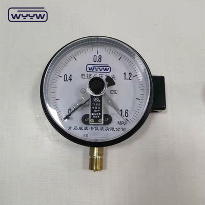 NO+NC 1MPa مقياس ضغط الغاز الطبيعي 4 بوصة مقياس ضغط اتصال كهربائي 100 مم