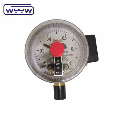 لا + لا القضية الفولاذية السوداء 1.6MPa 100mm 380V مقياس الجهد الكهربائي للاتصال مقياس الضغط الترددي