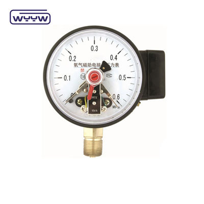 لا + لا القضية الفولاذية السوداء 1.6MPa 100mm 380V مقياس الجهد الكهربائي للاتصال مقياس الضغط الترددي
