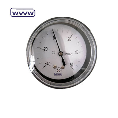 63mm mmh2o المحوري Mbar Bellows مقياس ضغط مع علبة SS304