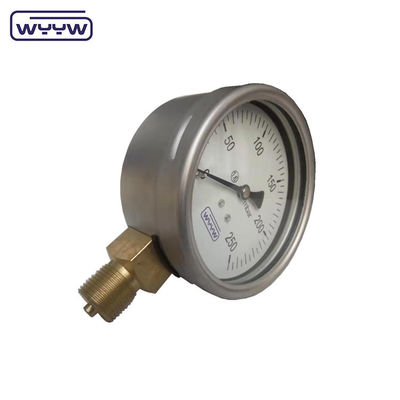 مقياس ضغط في الصين مقياس ضغط في الكبسولة 100 مليمتر mbar ss حالة اتصال النحاس 1/2&quot;bsp cmh2o مقياس ضغط منخفض