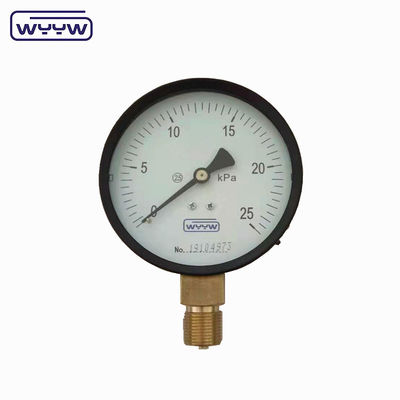 فولاذ أسود Lpg مقياس ضغط الكبسولة المنخفضة 2.5 &quot; 63mm 0-5psi