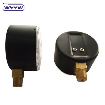 فولاذ أسود Lpg مقياس ضغط الكبسولة المنخفضة 2.5 &quot; 63mm 0-5psi