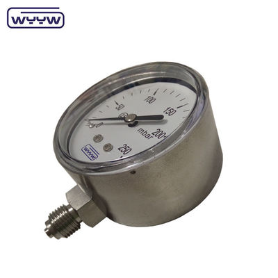 MMWC &amp; Mbar 63mm مقياس ضغط الكبسولة مقياس المواد الفولاذ المقاوم للصدأ