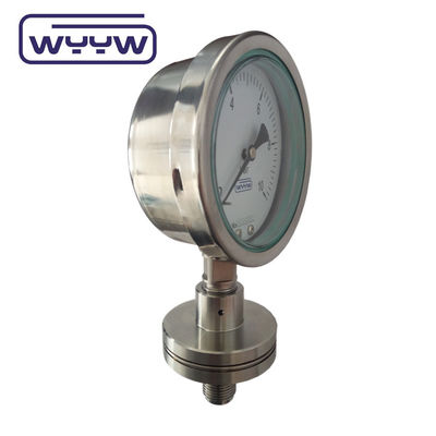 100mm DN20 PN40 نوع اللفافة مقياس الضغط SS316 الفولاذ المقاوم للصدأ