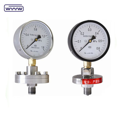 مقياس ضغط مليء بالسيليكون 100mm SS316 الختم الحاجز مقياس ضغط بوردون