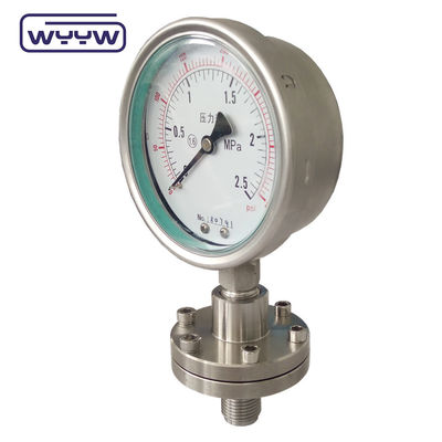 OEM ODM مقياس ضغط الحجاب الحاجز SS316 مقياس ضغط عالي مغلف بـ PTFE