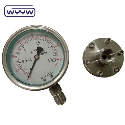 100mm SS316 مقياس الضغط غشاء الحاجز الختم أسفل التركيب