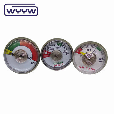 4000PSI 38mm ss حالة ربيع ضبط حجم صغير مع غطاء المطاط مقياس ضغط الاسطوانة