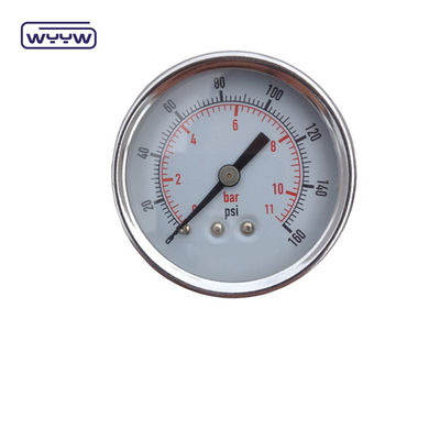استخدام جاف لا زيت العودة ضغط القياس 160 Psi الهواء 60mm SS ضغط القياس