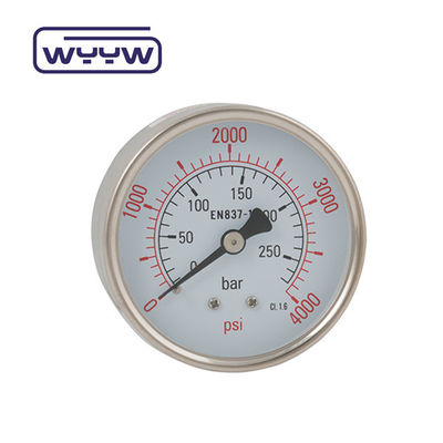 استخدام جاف لا زيت العودة ضغط القياس 160 Psi الهواء 60mm SS ضغط القياس