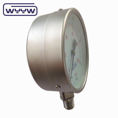 مقياس الضغط من الفولاذ المقاوم للصدأ الجاف 100mm OEM ODM OBM مخصص