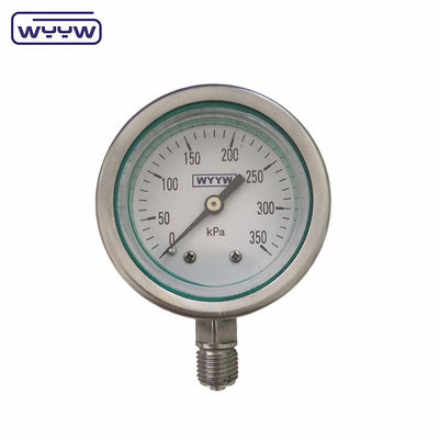 مقياس الضغط العالي 1/4 &quot;BSP 2.5 بوصة ملء النفط الفولاذ المقاوم للصدأ 600بار أجهزة قياس الضغط الهيدروليكي