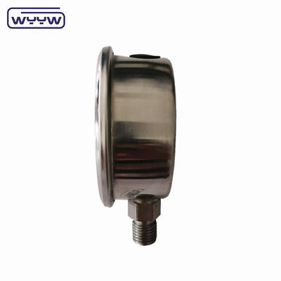 مقياس الضغط العالي 1/4 &quot;BSP 2.5 بوصة ملء النفط الفولاذ المقاوم للصدأ 600بار أجهزة قياس الضغط الهيدروليكي
