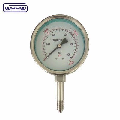 ضغط زيت عالي Psi 1000 بار رذاذ البوم مقياس ضغط المانومتر