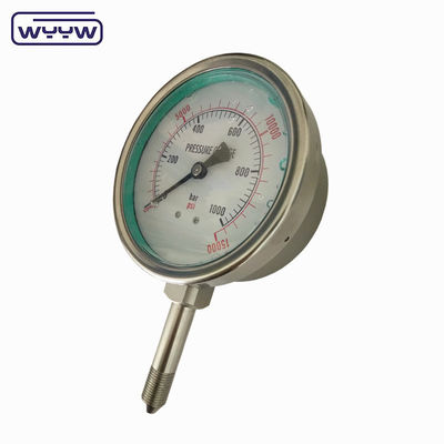 ضغط زيت عالي Psi 1000 بار رذاذ البوم مقياس ضغط المانومتر