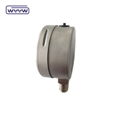 مقياس ضغط مليء بالزيت SS304 60mm مع غلاف من الفولاذ المقاوم للصدأ