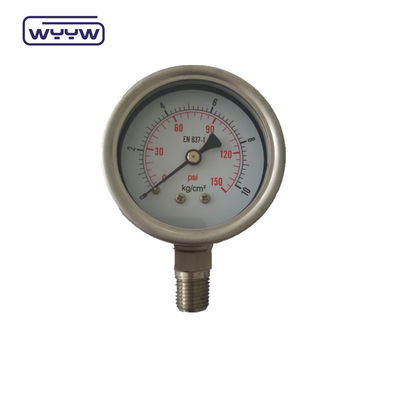 EN837-1 مقياس ضغط لزيادة ضغط البايونيت 63mm