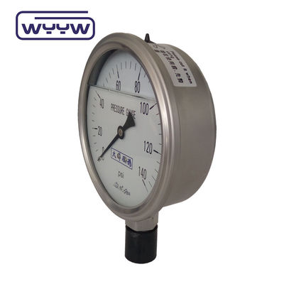 OEM ODM OBM مقياس ضغط سائل مملوء 100mm مواد الفولاذ المقاوم للصدأ