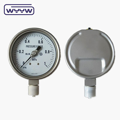 2.5&quot; SS304 ملئ بالزيت مقياس الضغط العالي Psi 2.5% 1.6% دقة