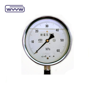 مقياس ضغط أنبوب بوردون منومتر أنبوب بوردون 60mm SS304 الصناعي السائل المملوء