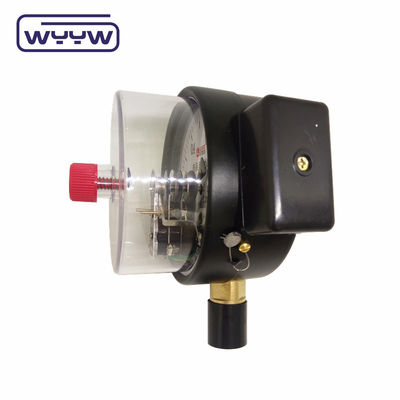 مقياس ضغط الاتصال الكهربائي 100mm 380V الماينومتر القضية الفولاذية الخلفية