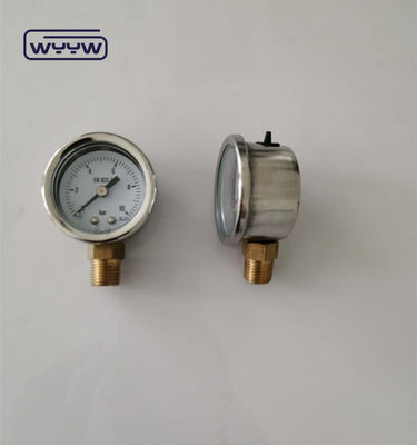 1.5&quot; 40ملم غليسرين ملء مقياس ضغط 100kpa القاع الاتصال
